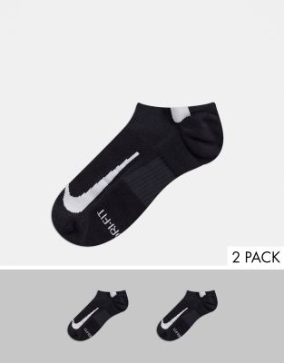 Nike Running Multiplier sneaker socks in black