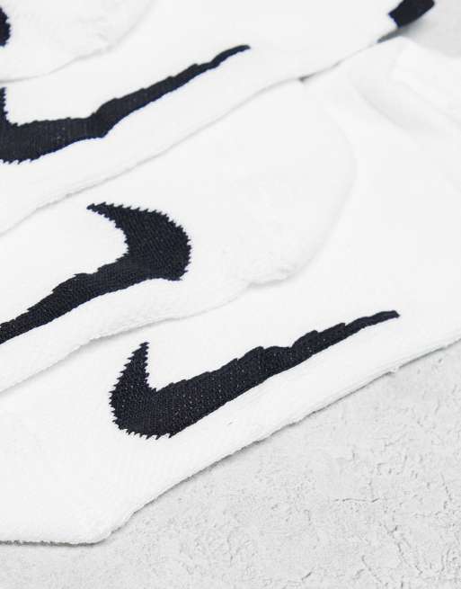 White nike socks with grey cheap swoosh