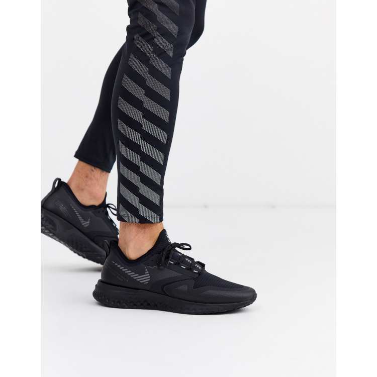 Nike Running Odyssey React 2 Shield trainers in black ASOS