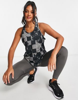 Nike Running One Novelty Seasonal all over print vest in black