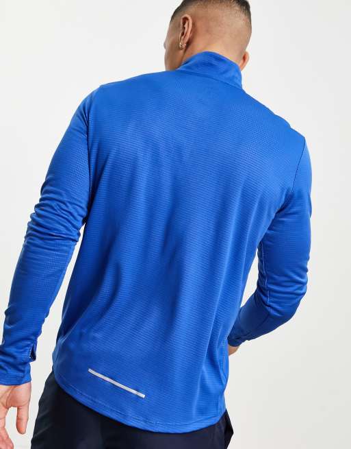 Nike Running Pacer Dri-FIT 1/4 zip top in blue, 2 of 4