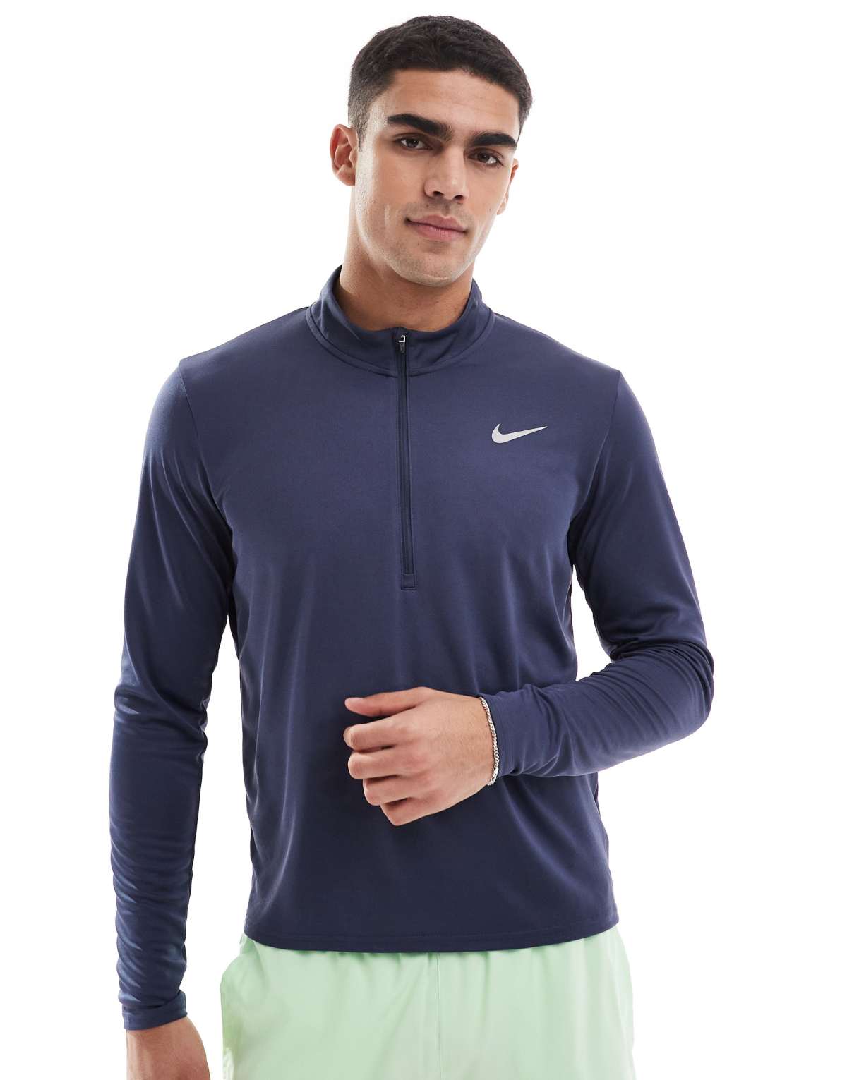 Nike Running Pacer Dri-FIT 1/4 zip top in grey