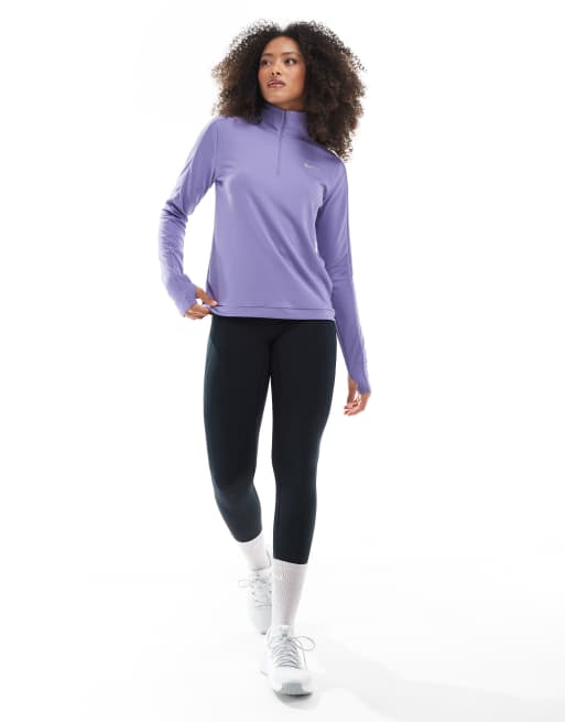 Nike Running Pacer Dri-FIT half zip long sleeved top in lilac, 2 of 4