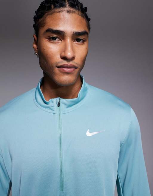 Nike Running – Pacer Dri-FIT – Langärmliges Oberteil in Grün mit kurzem Reißverschluss, 5 von 5