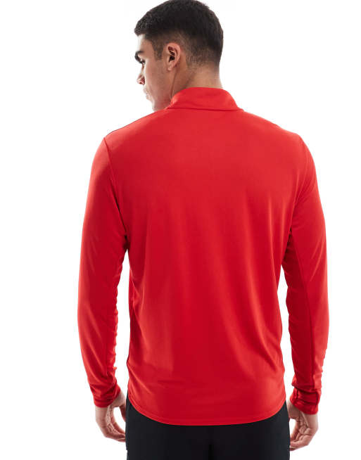 Nike Running – Pacer Dri-FIT – Langärmliges Oberteil in Rot mit halblangem Reißverschluss, 4 von 4
