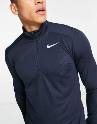 Nike Running Pacer Dri-FIT long sleeve half zip top in navy - ASOS Price Checker