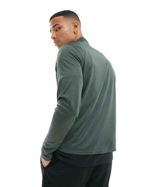 Nike Running – Pacer Dri-FIT – Oberteil in Vintage-Grün mit kurzem Reißverschluss, 4 von 4