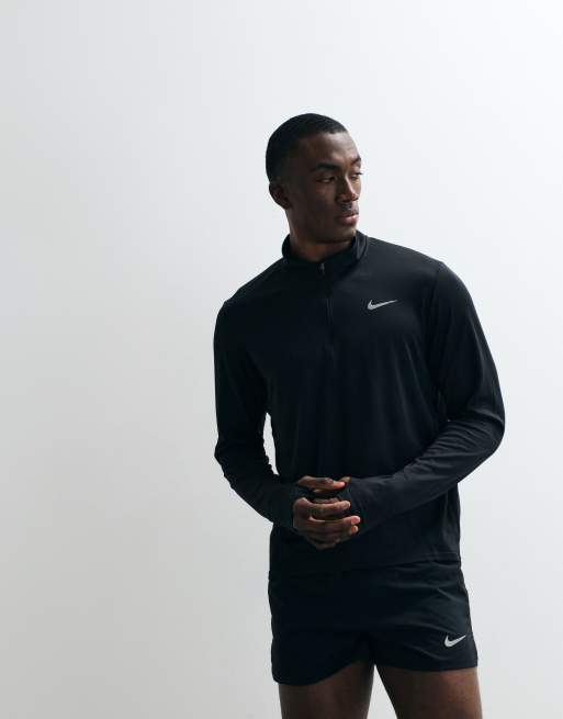 Nike Running – Pacer Dri-FIT – Svart, långärmad topp med kort dragkedja, 2 av 5