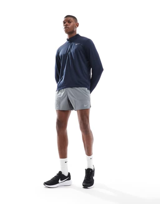Nike Running - Pacer - Dri-FIT- Top met 1/4 rits in marineblauw, 4 van 4