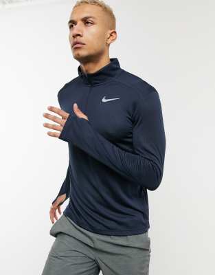 navy nike half zip