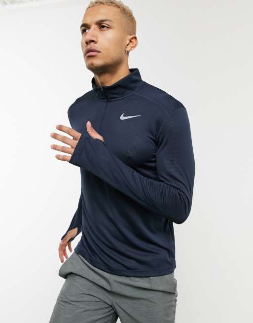 Mens nike half on sale zip running top