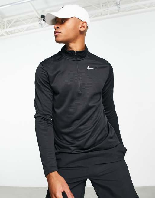 Nike Running Pacer half zip sweat in black