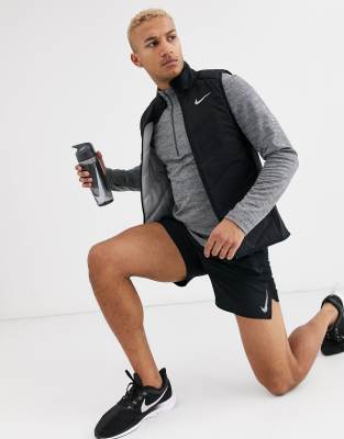 nike running pacer half zip sweat in grey