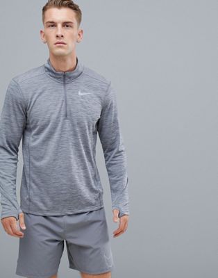 Nike Running Pacer Half Zip Sweat In Grey 928411-036 | ASOS
