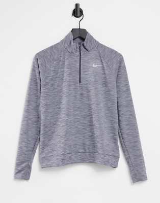 nike grey pacer half zip