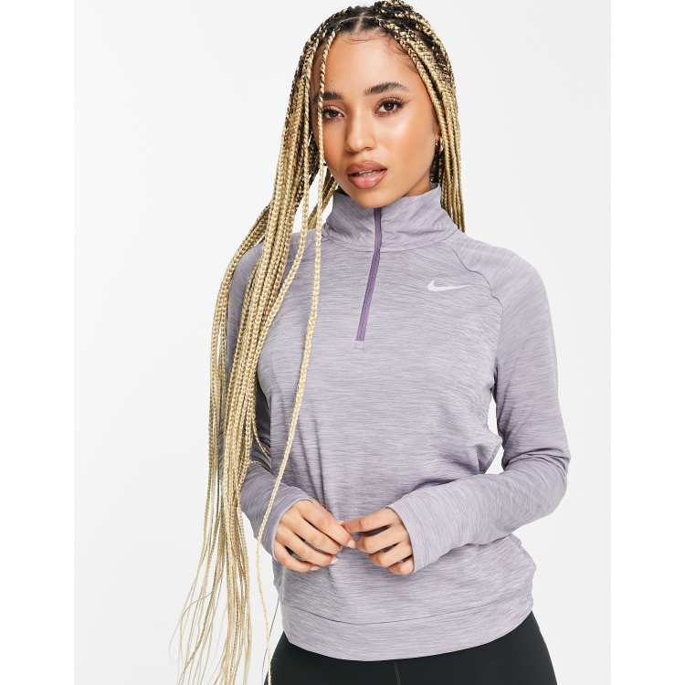 Nike running half store zip pacer top