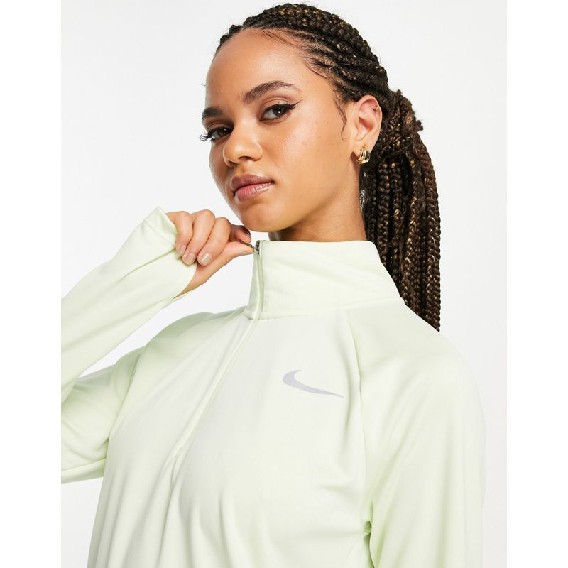 Donna iIFeZ Nike Running - Pacer - Top lime con zip corta