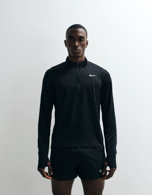 Nike Running - Pacer - Top manches longues en tissu Dri-FIT à demi-fermeture éclair - Noir, 4 de 5