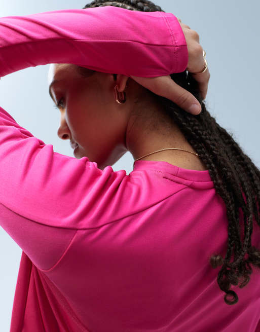 Nike Running - Pacer - Top manches longues en tissu Dri-FIT - Rose vif, 4 de 5