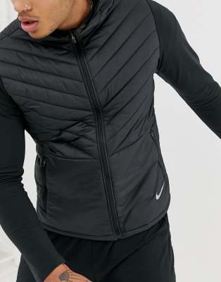 nike running padded hooded jacket