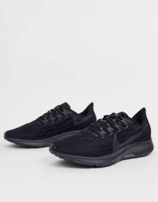 nike running pegasus 36 trainers in black