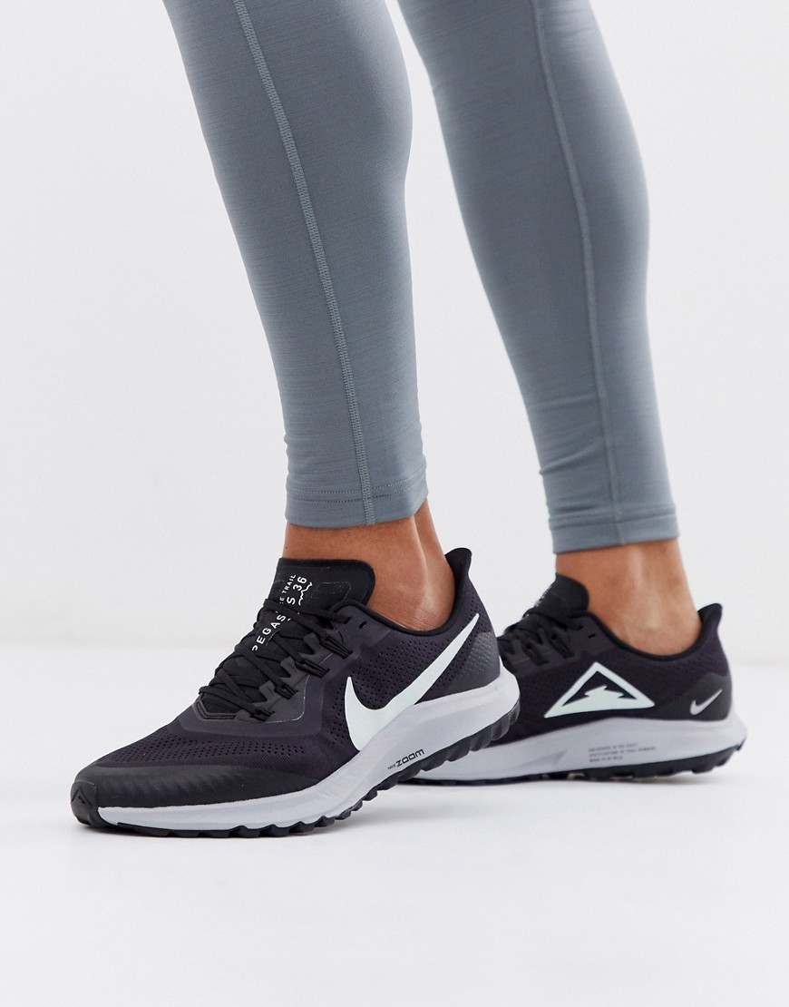 Nike Running Pegasus 36 trail trainers in black