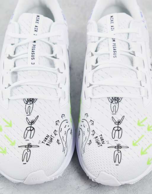 Nike Running Pegasus 38 Hackney Half trainers in white