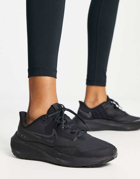 Ladies cheap black runners