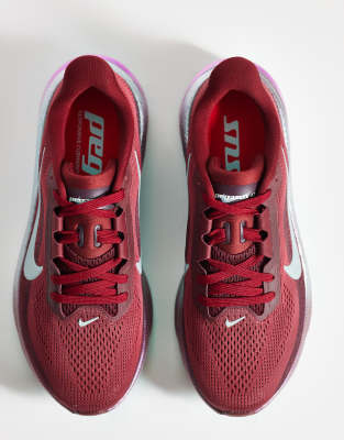 Nike Woman Sneakers Burgundy Size 8 Textile Fibers In Red
