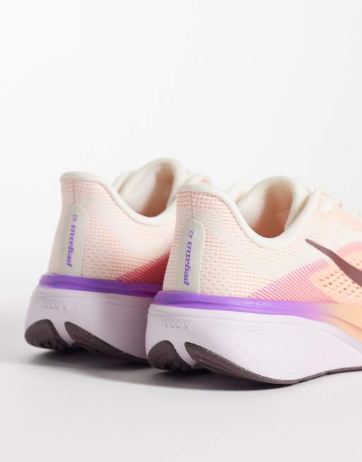 Nike Running Pegasus 42 sneakers in purple and beige , 4 of 5