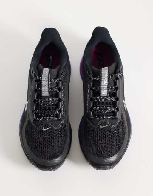 Nike Running Pegasus Premium baskets noir et argent métallisé, 3 de 5