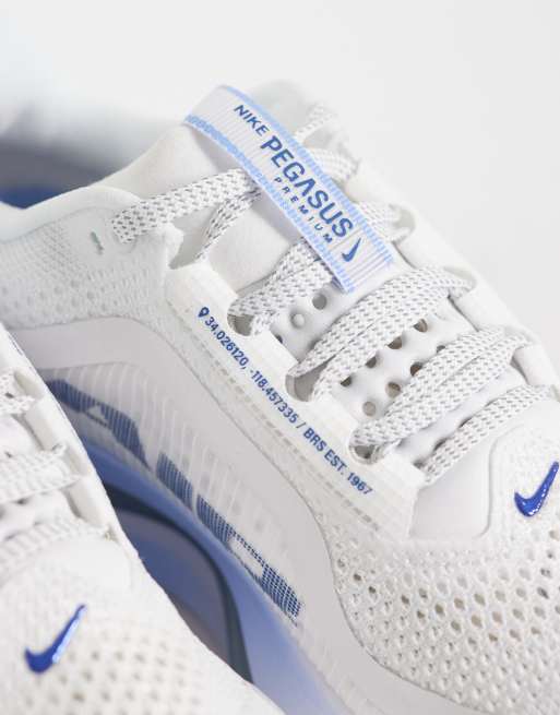 Nike Running Pegasus Premium sneakers in blue and white, 4 of 5