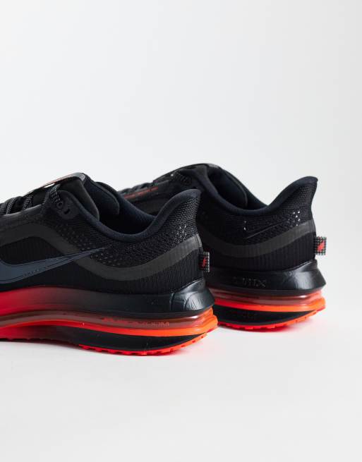 Nike Running Pegasus Premium trainers in black & red, 2 of 5