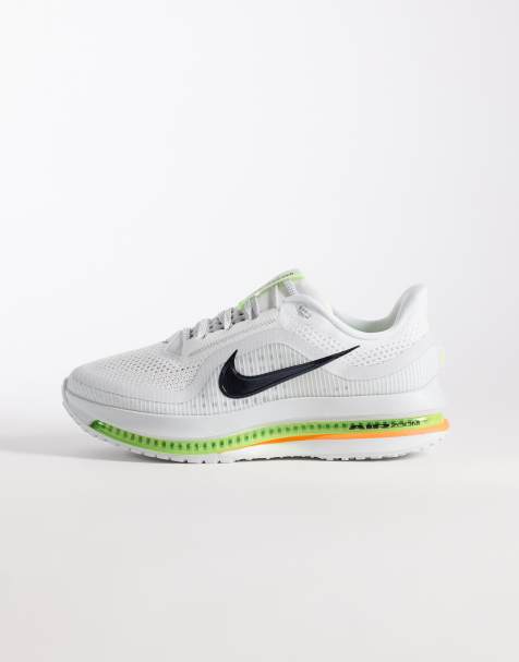 Nike Running Pegasus Premium trainers in white and neon yellow - view 1