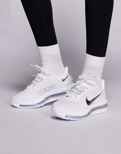 Nike Running Pegasus Premium trainers in white and silver - view 1