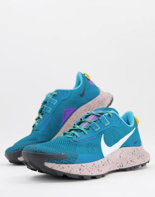 Nike Pegasus 3 Mesh Trail Running Sneakers In Blues