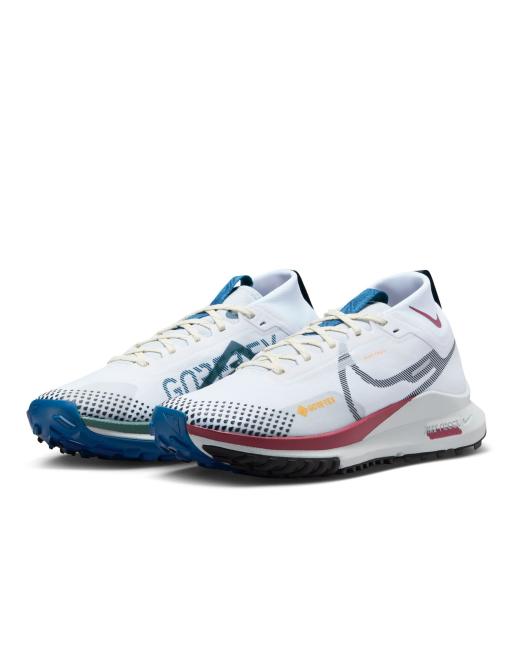 Nike Running Pegasus Trail 4 GTX sneakers in white and multi