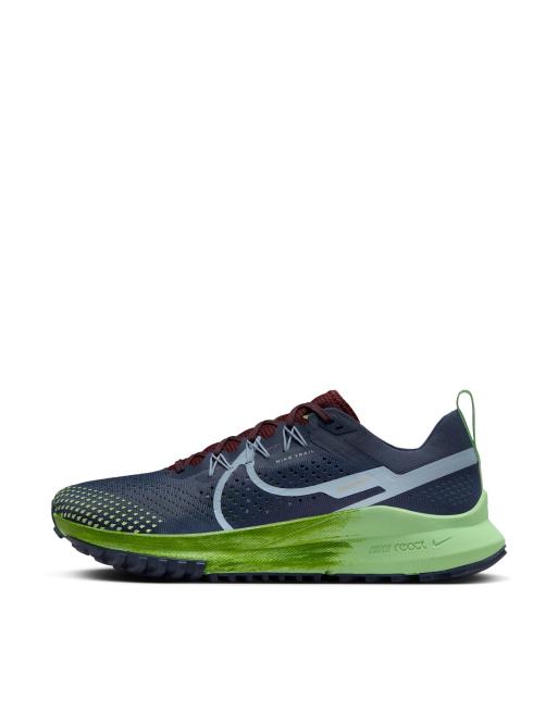 Nike Running Pegasus Trail 4 sneakers in navy and green | ASOS