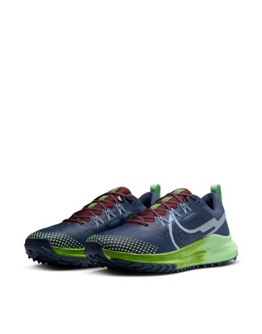 Nike Running Pegasus Trail 4 sneakers in navy and green ASOS