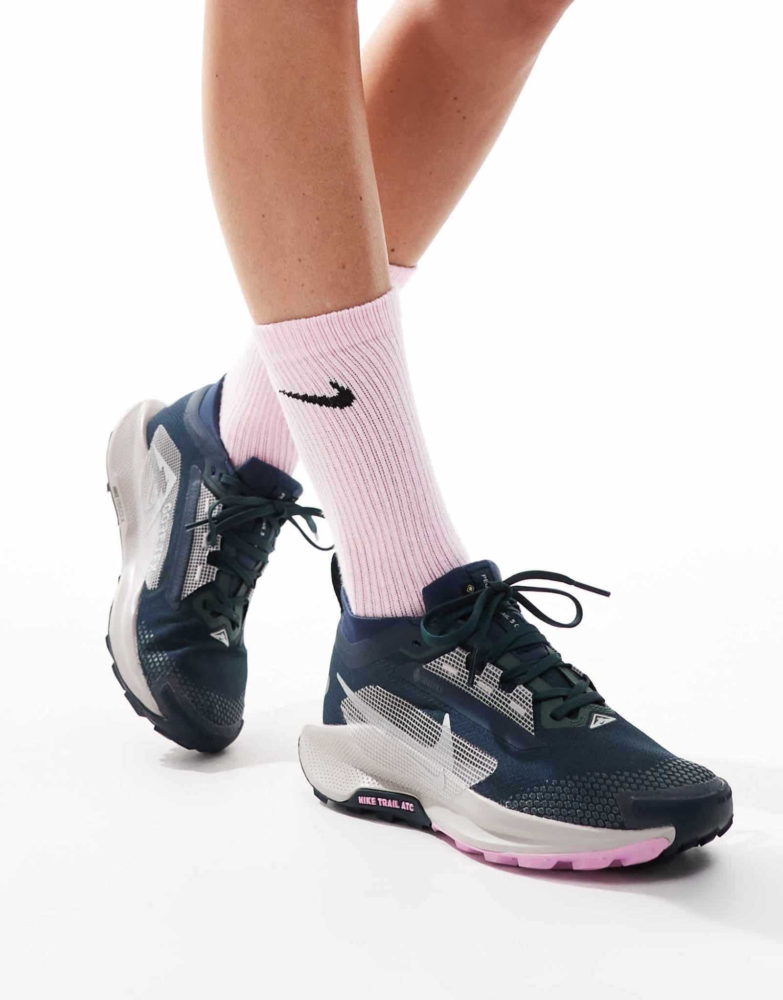Кроссовки Nike Running Pegasus Trail 5 Gore-Tex темно-синего и серебристого цветов