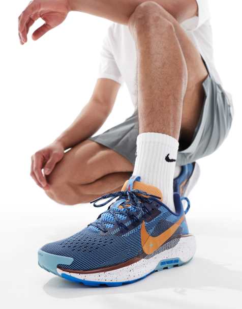 Nike Running Pegasus Trail 5 sneakers in dark blue and orange - view 1