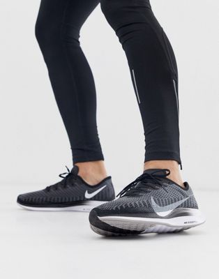 nike all black running trainers
