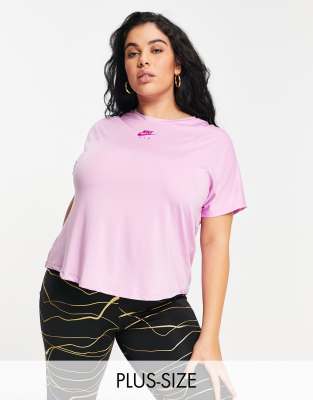 nike air running t-shirt in pink