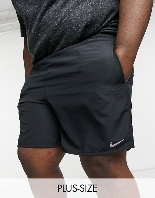 Nike Running Plus Challenger 7 inch shorts in black