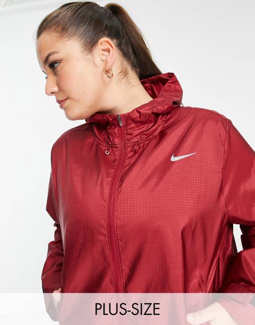 Red nike hot sale running jacket