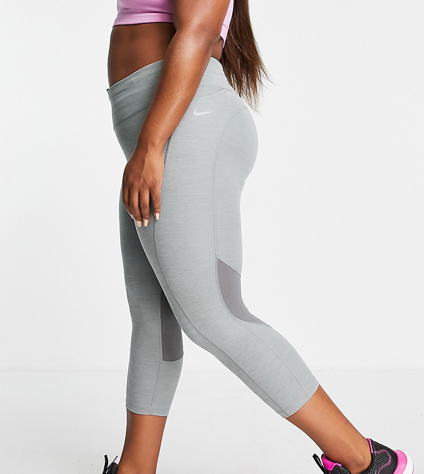Nike Running Plus Fast cropped leggings in grey