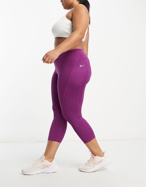 Purple Kurze Nike Pro Leggings Nike Running Plus – Fast Dri-FIT