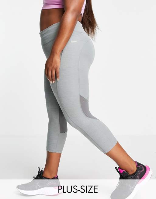 Nike Running Plus – Fast – Leggings mit kurzem Schnitt in Grau