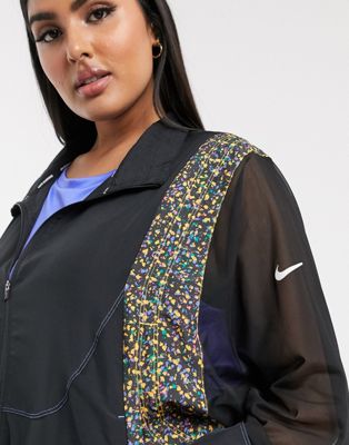 Nike Running Plus jacket with printed 