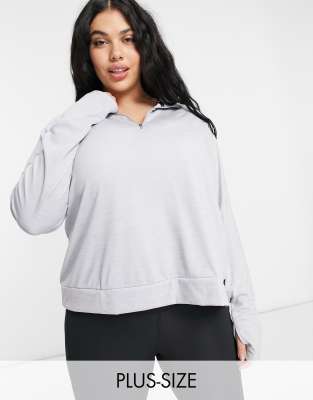 nike grey pacer half zip